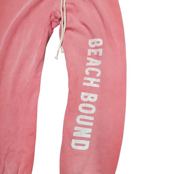Victoria's Secret Y2k Beach Bod Cropped Pink Sweatpants- Small - Picture 3 of 6
